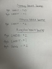 18x Sticks DDR4 desktop Memory, 2400T & 2666. 1x 8GB & 17x 4gb. See Pics picture