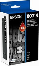 2 Pack Epson 802XL T802XL120-S Black Ink Cartridge Genuine OEM High Yield picture