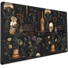 Vintage Aesthetic Desk Mat Black Academia Desk Mouse Pad XL Extended Dark Theme picture