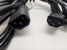 ***GREAT*** LOT OF 10 6FT C13 C14 PDU TO SERVER 16AWG POWER EXTENSION CORDS picture