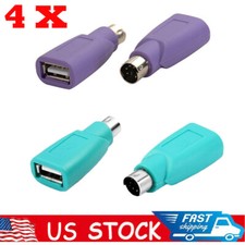 4pcs for PS2 PS/2 Male to USB Female Adapter Converter keyboard Mouse Conversion picture