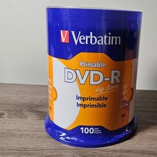 Verbatim Life Series 100 Pack Printable DVD-R 4.7GB 16x Blank Media Spindle picture