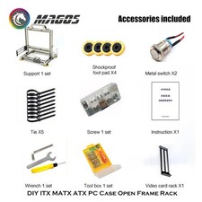 Cabinet ITX MATX ATX Chassis Aluminum Alloy Desktop Rack Case - Radiator 360mm picture