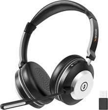 Wantek Wireless Headset with Microphone Bluetooth Headphone for PC/Laptop/Phone picture