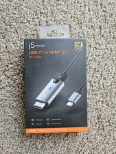 J5Create USB-C to HDMI 2.1 8K Cable JCC157 Plug and Play Connection Gray/Black picture