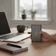 500GB Ultra Slim Portable External Hard Drive, USB 3.0 - Charcoal Grey Elegance picture