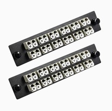 2 PCS 12 Duplex LC/MM Fiber Patch Panel Multimode Gray LC Adapters 24 Ports picture
