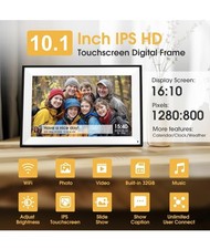 EMITEVER 10.1 Inch WiFi Digital Picture Frame 32GB Storage,1280x800 IPS HD Touch picture