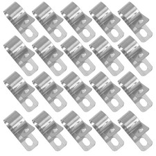 20Pcs Silver Stainless Steel Rope Light Cable Clips Durable Wire Holders picture
