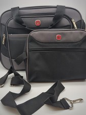 SwissGear 3-Piece Business Travel Set Laptop Briefcase Toiletry Bag Strap Match picture
