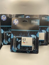 Lot of 3 HP 62 Tri-Color Printer Ink Cartridge OEM GENUINE HP Ink picture
