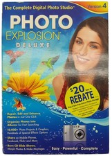 Vintage 2010 Photo Explosion Deluxe 4.0 Photo Editing Software - New SEALED DVD picture