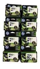 Lot of 8 Genuine HP 906XL Black Ink Cartridges OEM Expired 2021 2022 Sealed picture