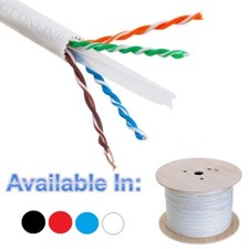 Cat6A 1000ft Solid Bare Copper 23AWG 4 Pair Unshielded Bulk 10G picture