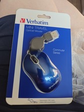 Verbatim Mini Travel Optical Mouse 1000 DPI 3-Button Retractable USB Blue picture