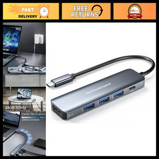 5-in-1 USB-C Hub Multiport Adapter, HDMI, USB 3.0, SD Card Reader, Fast Charging picture