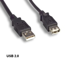 LOT 10pcs Black 3' USB 2.0 Type A Extension Cable 480Mbps Sync Charge Data picture