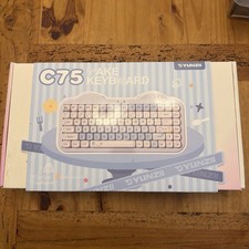 YUNZII C75 Cake Meow Wireless Mechanical Keyboard - Blue w/ Milk V2 Switches picture