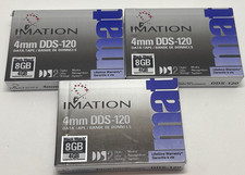 Imation DDS-120 4mm DDS2 Data Tape Cartridge 4GB/8GB Lot of 3 New Sealed picture