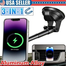 Phone Holder Stand GPS ALUMINUM Magnetic Windshield Air Vent Car Dashboard Mount picture