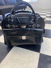 Nc Klein Roseville Leather Briefcase Laptop Compatible TSA Checkpoint Friendly picture