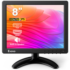 Eyoyo 8 Inch Small HDMI Monitor 1024x768 LCD Screen Display HMDI AV VGA BNC USB picture