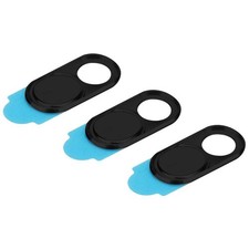 ASHATA 3pcs Metal Camera Lens, Ultra Thin Cover Webcam black picture