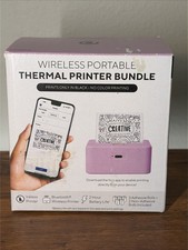 CORE Wireless Portable Thermal Printer Bundle includes paper rolls - Pink - NEW picture