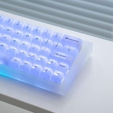 115 Keys Crystal Transparent White Jelly Keycap MDA Profile For Cherry MX picture