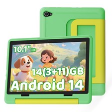 2025 NEW 10'' Android 14 for Kids 3-12  14GB RAM 64B ROM Tablet with Shockproof picture