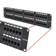 Cat5e UTP 48 Port Network LAN Patch Panel 2U 110 with cable management picture