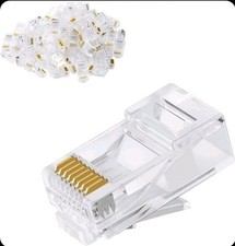 Cooper 50-PACK RJ45 Ends, Cable Crimp Ethernet CAT6 Connector Male picture