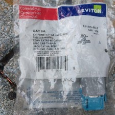 6110G-RL6 Cat 6A Leviton 10G eXtreme QuickPort 110 Jack, Channel-Rated, Blue picture
