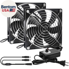 Big Airflow 2 X 120Mm 240Mm Computer Case Fan with AC Plug 110V 220V Power Suppl picture