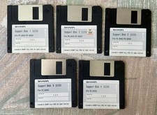 Sharp PC-3010 PC-3050 Support Utility Floppy Disks Set 1-5 - Vintage & Rare picture