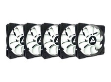 Apevia 120Mm Silent Black White Case Fan 5 Pack Low Noise High Airflow picture