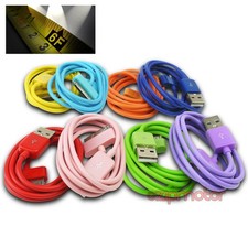 6FT USB SYNC POWER CHARGER 8X COLOR CABLE IPHONE 4S IPOD TOUCH CLASSIC NANO IPAD picture
