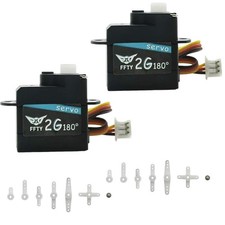 2PCS 2G Plastic Gear Mini Servo, 3.7-5V RC Micro Digital Servos Kit for RC He... picture