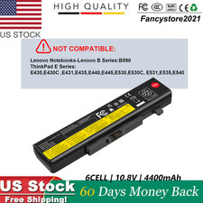 75+ Battery For Lenovo IdeaPad Y480 Y580 V480 V580 G480 G580 L11M6Y01 E430 New picture