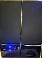 Insignia NS-PCS20 2.0 Wired Computer Speakers 3.5mm AC Powered Black picture