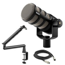 Rode PodMic Cardioid Dynamic Broadcast Microphone with LowPro Mic Arm picture
