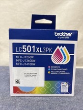 Brother Genuine LC501XL3PK High Yield Color Ink Cartridges 3-Pack New Seale picture