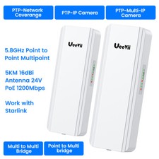 2-Pack Gigabit Wireless Bridge 1200Mbps 5KM Long Range Point to Point  PtP&PtMP picture