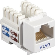BLACK BOX CAT6J-WH Cat6 Keystone Jack Unshielded Rj45 White picture
