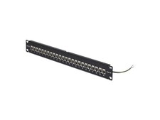 StarTech 24 Port 1U Feed Through Patch Panel with Cable Management Bar - Rackmou picture