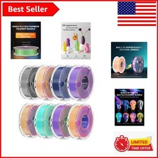 Silk Multicolor Filament Bundle for 3D Printers - 2kg of Vibrant Color Options picture