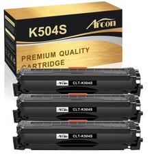 3PK CLT-K504S Black Toner Fits for Samsung CLP-415N SL-C1860FW CLX-4195 4195FN picture