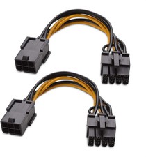 Cable Matters 2-Pack 6 Pin to 8 Pin PCIe Adapter Power Cable - 4 Inches picture