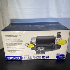 NEW Sealed Epson Stylus Photo R320 Color Inkjet Printer CD/DVD Printing USB Ink picture