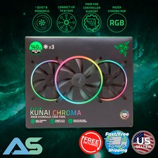 Razer Kunai Chroma 140mm 1600RPM Max ARGB and PWM Hydraulic Case Fans (3 Fans) picture